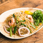Seafood grilled rice noodles “Pad Thai”