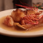 京天神 野口 - 伊勢海老、唐墨の炙り