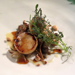 あざみ野うかい亭 - 1. 帆立貝と木の子のポワレ