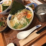 麺屋 猪一 - 甘海老 だしそば（白） 1200円