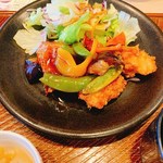 ガスト - 鶏黒酢炒めランチ