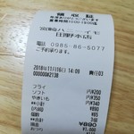 宮崎ハニーイモ - レシート