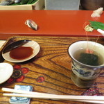 魚正 - 車海老の吸物とさば