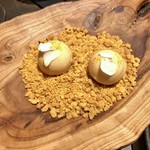 sincere - アミューズ5品盛り：鹿のパテドカンパーニュ、河豚の黒米まぶし サフランマヨネーズ、モンドールとチョリソーのグジェール、 栗と焦がしバター スコッチウイスキーのムースのスティック詰め、サーモンとクリームチーズのグレープフルーツのジュレ詰め5