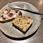 sincere - ドライフルーツとナッツのパン ポルチーニ茸のパン