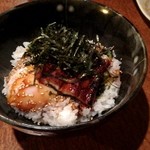 魚楽 豆狸 - 鰻と広島菜の混ぜご飯