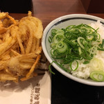 丸亀製麺 - 天丼ごはん130円、かき揚げ130円