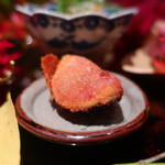 日本料理 幸庵 - 黒いちじくのフライ