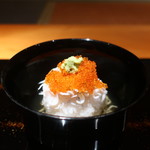 日本料理 幸庵 - お代わりの釜揚げしらすととびこの雑炊