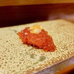 鮨匠 のむら - ［2018/11］寿司⑪ のむらのTKG いくらの握り