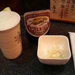 烈志笑魚油 麺香房 三く - 中瓶ビール 600円 2018年11月