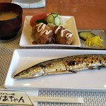 おふくろの味 居酒屋 かあちゃん - さんま。旬。手作りコロッケ旨し。お代わりありで、アフターコーヒーつき。