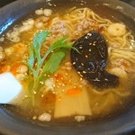 小麦の木 - 生キクラゲと海老のXO醤ラーメン(ランチ)1,080円