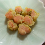 なかとら食堂 - めんたい巻（明太子を白菜の漬物で巻いた一品はお酒やご飯との相性抜群でした）