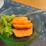 高砂食品 - サービスのデザート(柿)