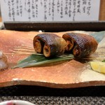 ぼちぼち - 秋刀魚と松茸 わた正油焼き