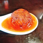 竹園 - 甘酢に絡んだ肉団子