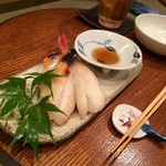 どろや - H.30.11.8.夜 ぷりぷりキンキ一夜干し 1,000円