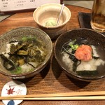 どろや - H.30.11.8.夜 ひとくちお茶漬け(激辛高菜) 550円・ひとくちお茶漬け(明太子) 550円