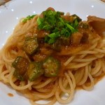 ホテルアローレ - オクラとタコのトマトパスタ