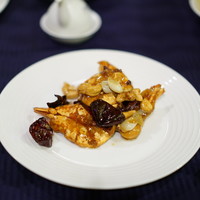 赤坂 四川飯店 - 車海老唐辛子炒め