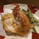 旬菜 おぐら家 - 足赤海老の天婦羅