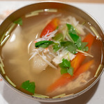 うを徳 - 2018.11 秋田にかほズワイガニ・トラフグ白子焼き・聖護院大根・京人参のお椀