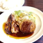 ガスト - 料理写真:てりやきチキン＆メンチカツ