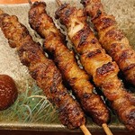 酉や 喜兵衛 - 竿燈かわ串。