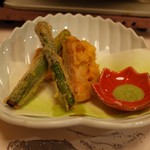としまや 月浜の湯 - 揚げ物 蓮根と海老進丈の挟み揚げ