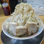 麺屋十郎兵衛 - 煮干十郎（汁なし・全部増し・正面から）