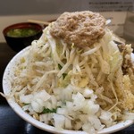 ラーメン荘 これが好きだから - ヤサイアブラマシ、ネギ卵チーズトッピング