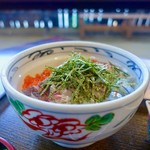 レストランあおさ - ［2018/11］海鮮丼(1300円)・裏側
