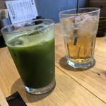 Jinenjo An - 抹茶の麦焼酎割＆ジンジャエール