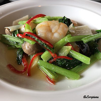 中国料理 豪華 - 海老と青菜のあっさり炒め