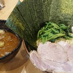 横浜ラーメン 北村家 - あおば盛りつけ麺（1000円）油多め