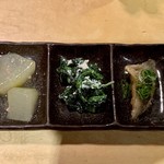 魚や市 - 大根のべっこう煮 ほうれん草の白和え 南蛮漬け