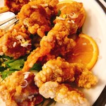 沙山華 - 鶏の唐揚げ油淋ソース