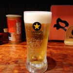 ラーメン 力丸 - 生ビール(450円)