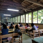 野原川観光センター - しいたけ食べ放題処の店内