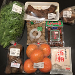 産直市場 おあしすファーム - 本日お買い上げ商品野菜もお肉も魚もなんでもあるよ(*ﾟ▽ﾟ*)