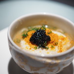 エクアトゥール - 白子と山芋　キャビア　唐墨　麺