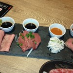 きた川 牛侍 - 2018　11/18刺身4種盛り