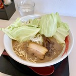 あづみのら～めん あづみ亭 - しょうゆとんこつ(¥750) 激辛(+¥50) キャベツ(+¥110)