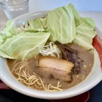 あづみのら～めん あづみ亭 - しょうゆとんこつ(¥750) 激辛(+¥50) キャベツ(+¥110)