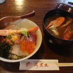 海老丸 - 海鮮丼と漁師汁セット２６００円