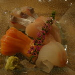 味酒 かむなび - 2011-09-24お造り　さわら・ビワマスほか