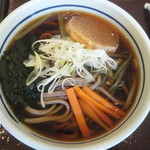 開拓の村食堂 - 友人が頼んだ開拓そば大盛り750円(2018.10.12)