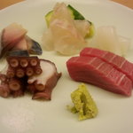 鮨 田可尾 - つまみ四点盛り