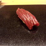 鮨 田可尾 - 大間３２０キロ赤身漬け。美味いっ！